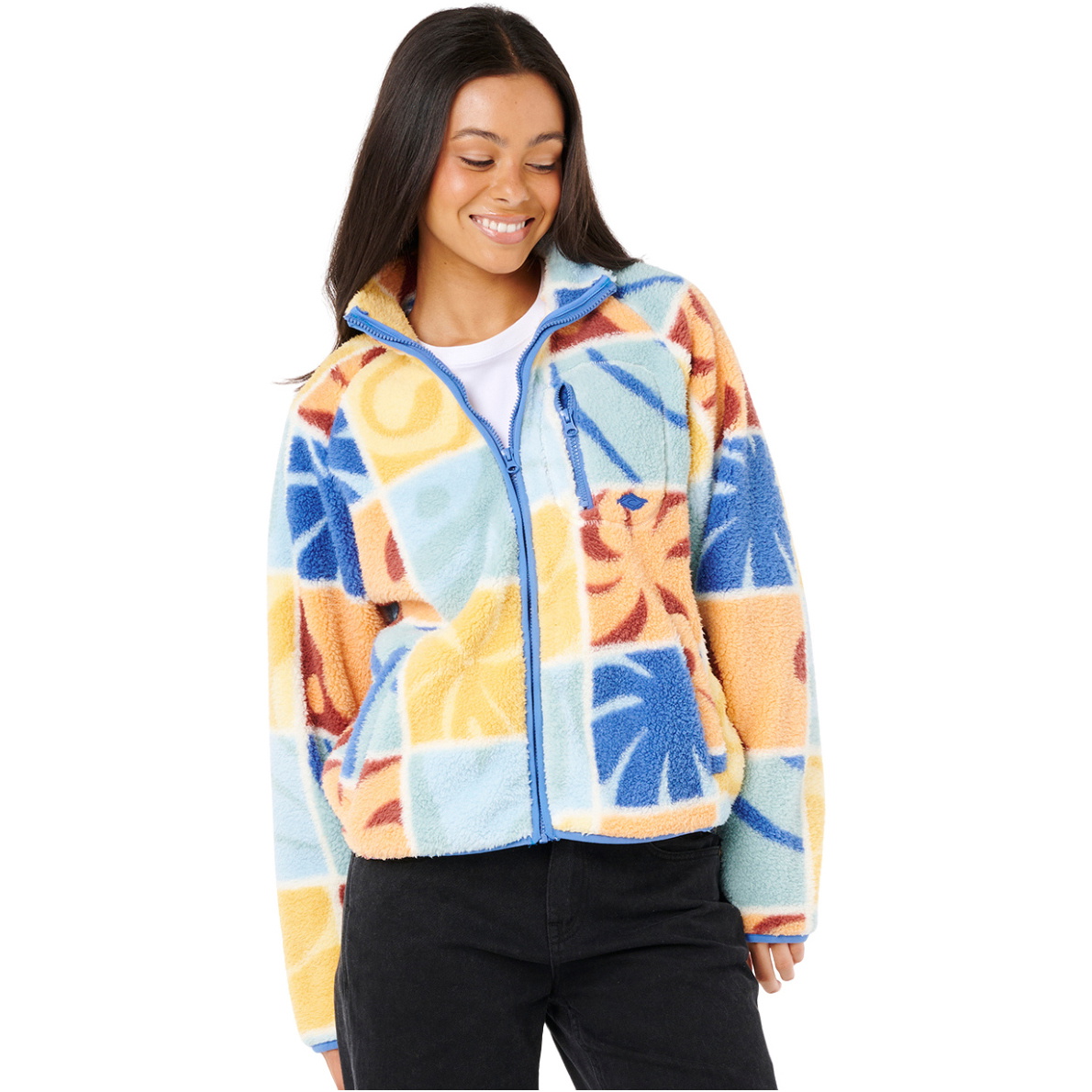 2025 Rip Curl Mulher AOTS Ty Williams Zip Polar Fleece 0ADWFL - Multi
